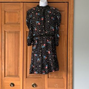 Topshop Star Floral Lace Mini Skater Dress